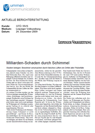 Pressebericht "Leipziger Volkszeitung"